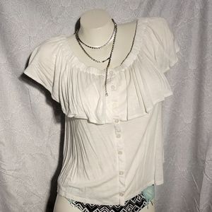 American Eagle Soft & Sexy Slub Peasant Style Top